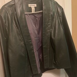 Jessica London dark green Leather Jacket